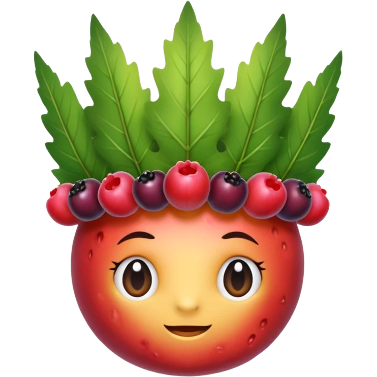 berry crown made of mixed forest fruits emoji