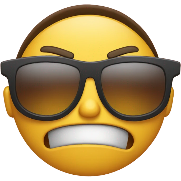 Angry face with sunglasses  emoji