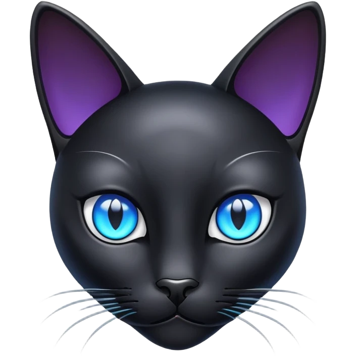black Cats with blue eyes body emoji