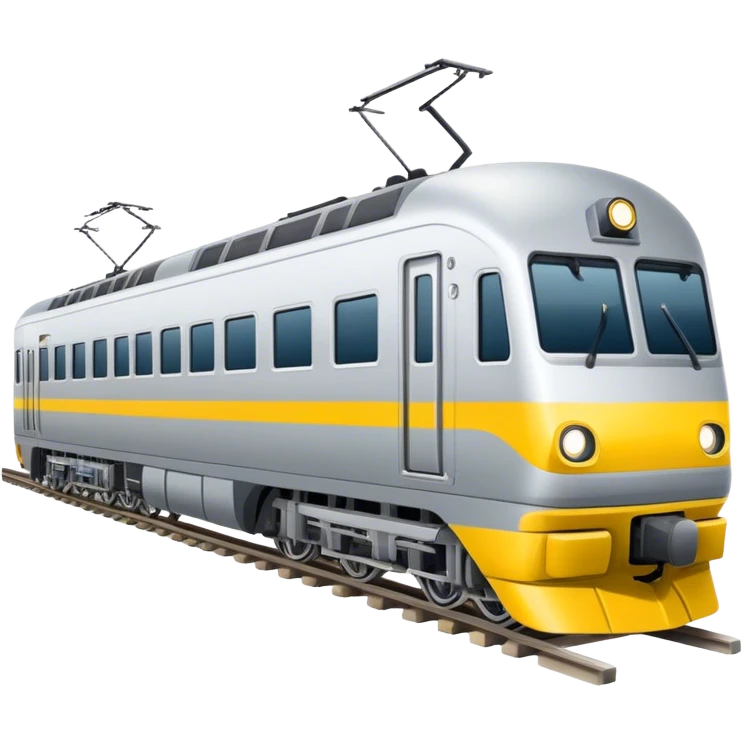 Australian passenger train (Iconic colour: Silver and yellow) emoji