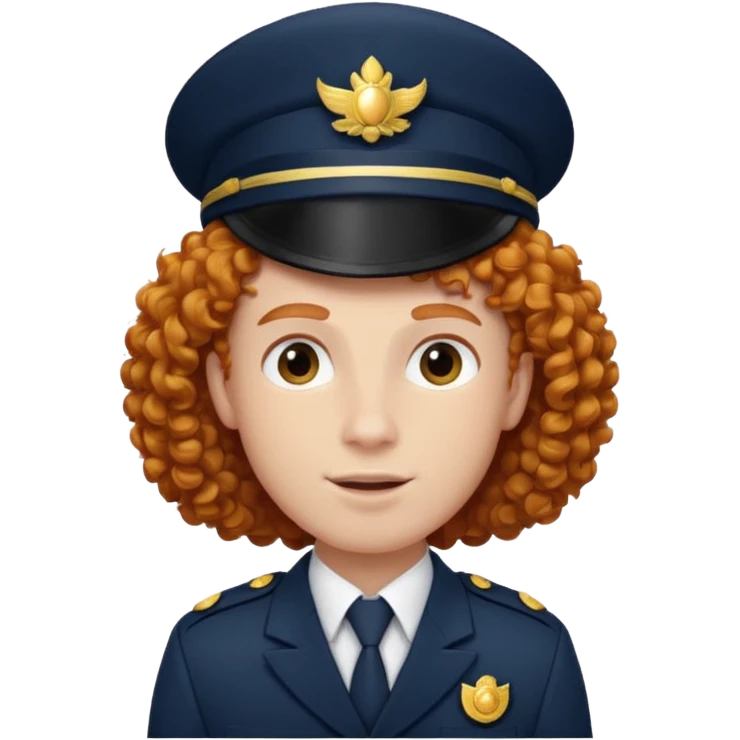 bellboy face big curly hair ginger emoji