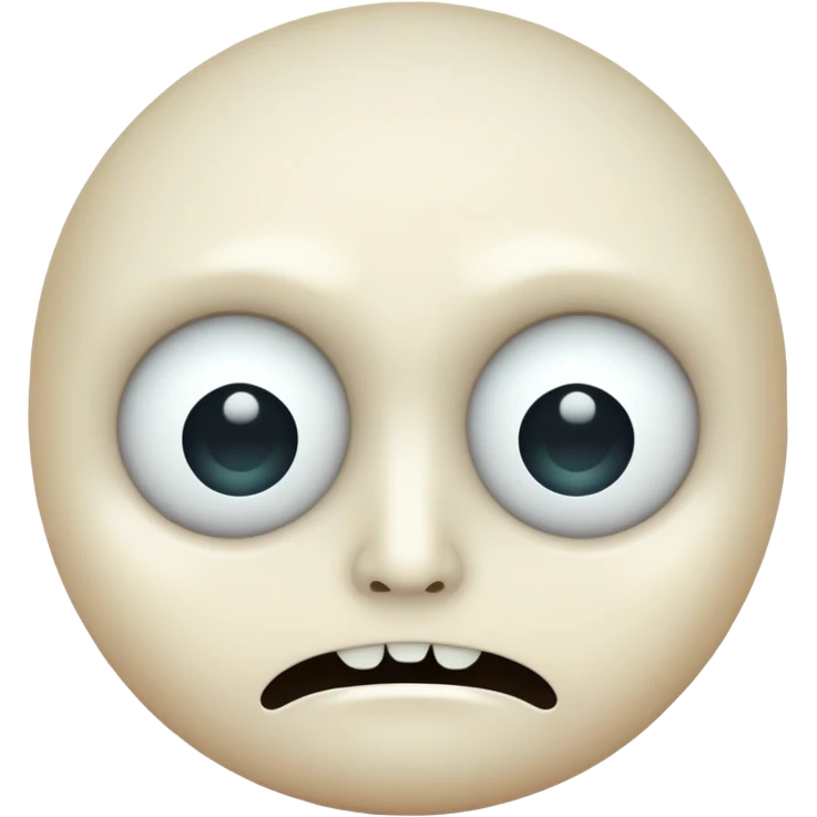 Creepy face emoji