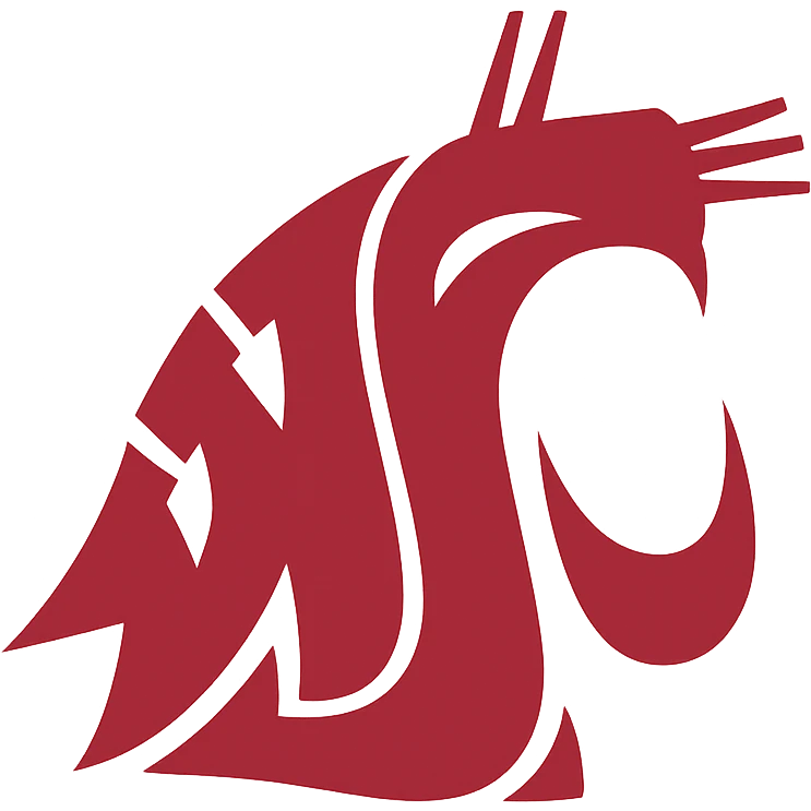 Washington State University Cougars logo in red, variation 3 emoji