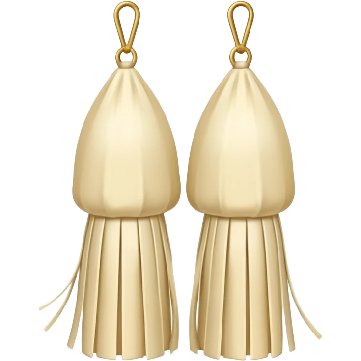 Two cream Tassels emoji