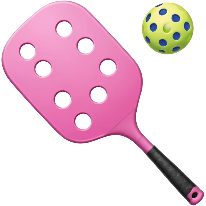 pickleball paddle, pink with no holes in the paddle emoji