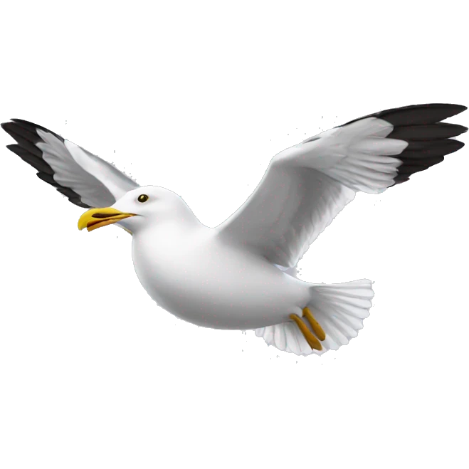 flying seagull emoji