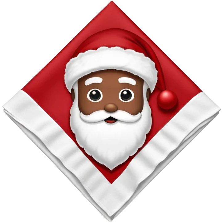 a black santa napkin emoji