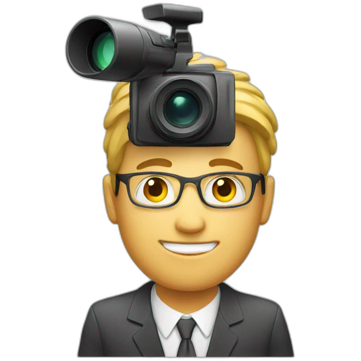 Journalist-videocamera emoji