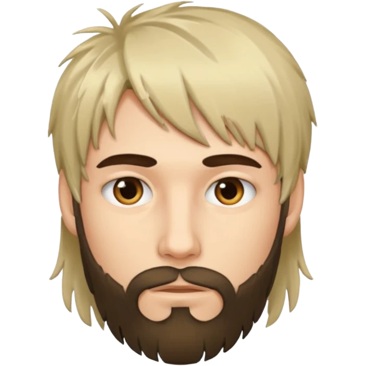 Man with long messy fringe emoji