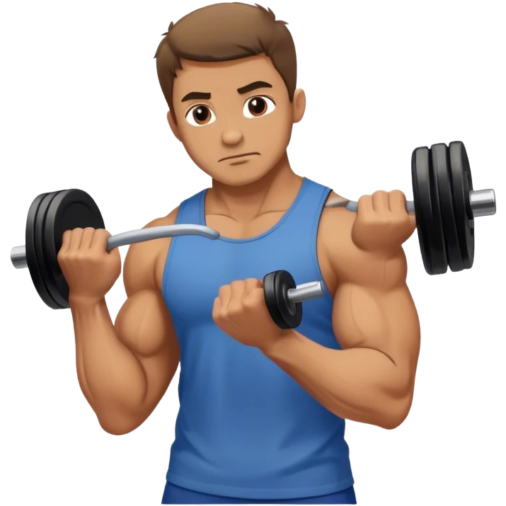 man weighted wrist curl emoji
