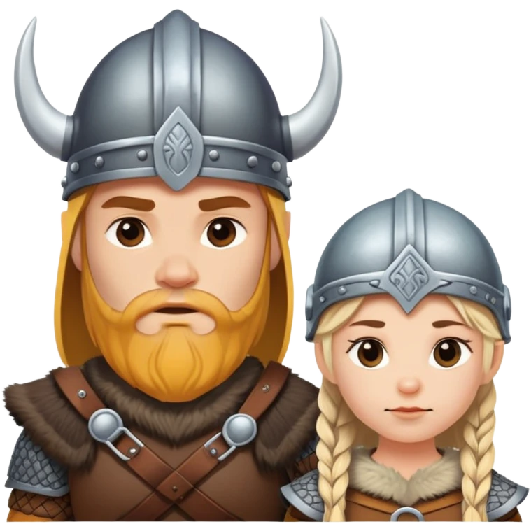 female and male viking with helmet emoji
