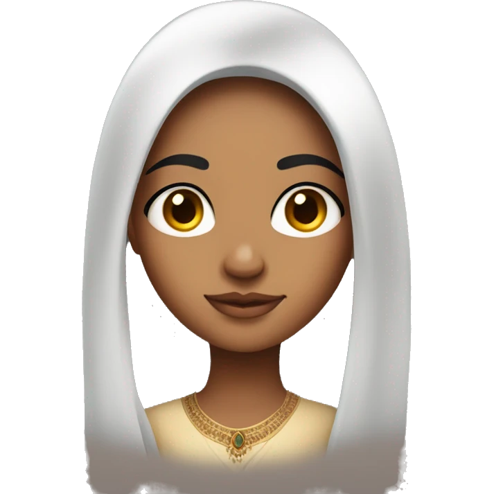 Indian girl with beautiful eyebrows and long black hair emoji