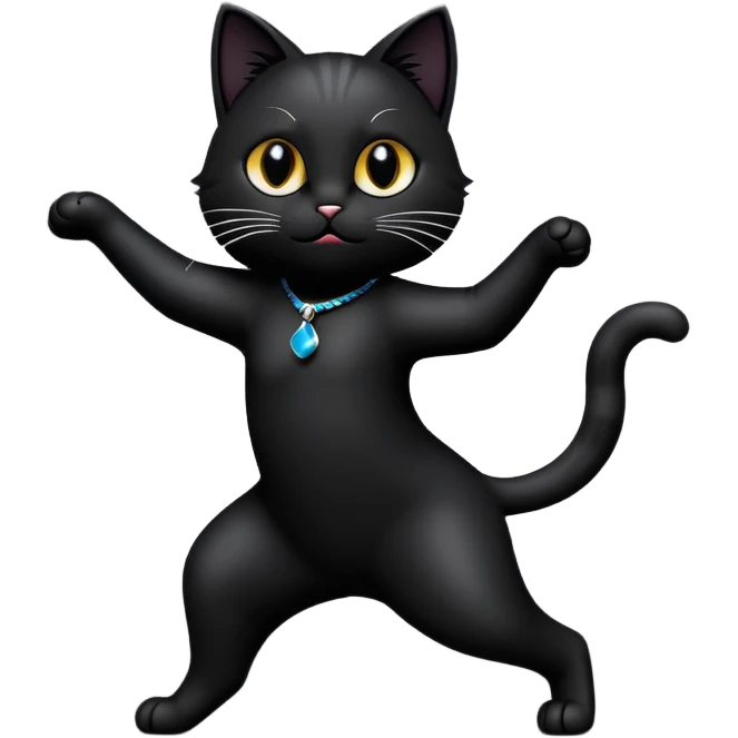 Cat dancing in the dark emoji