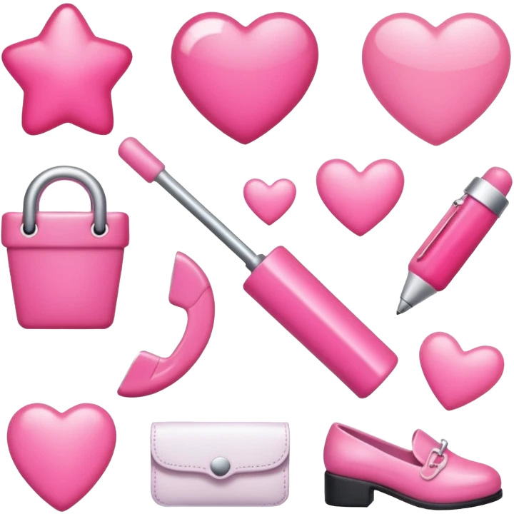 Girly stuff pink emoji