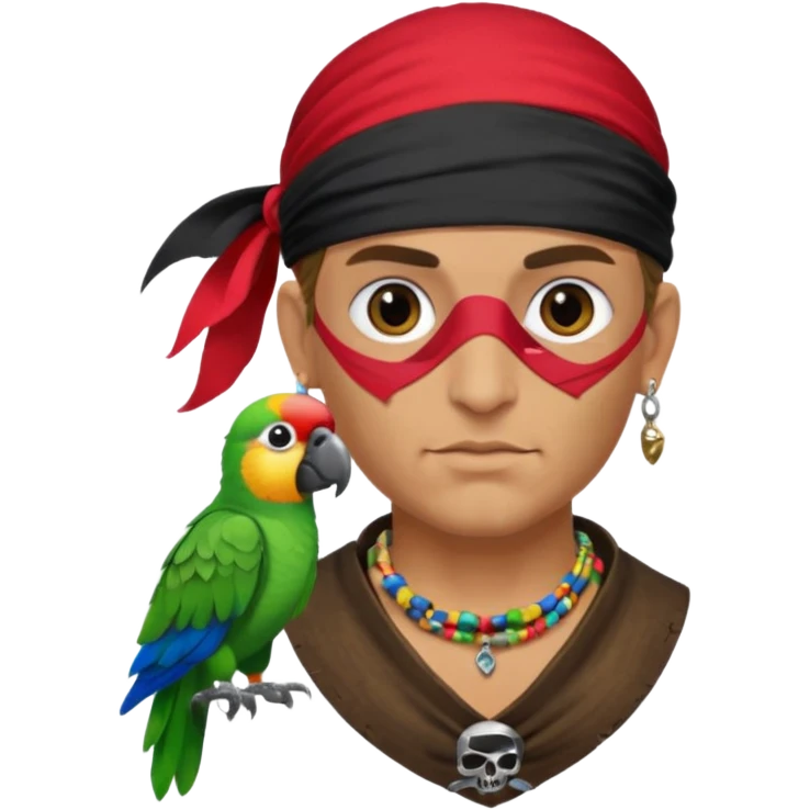 pirate and parrot emoji