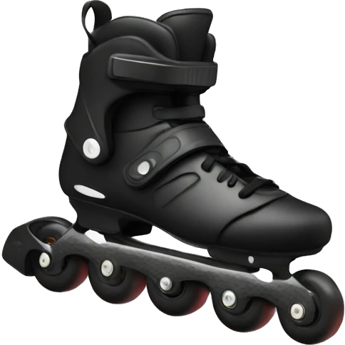 a black rollerblade inline skate emoji
