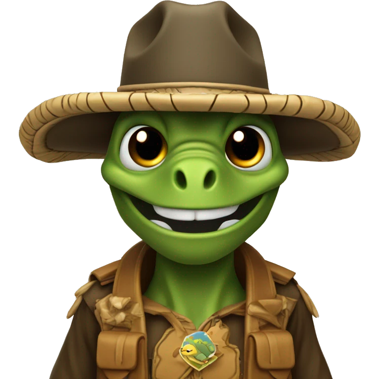 tortuga con sombrero vaquero emoji