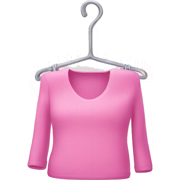 Pink laundry hanger emoji
