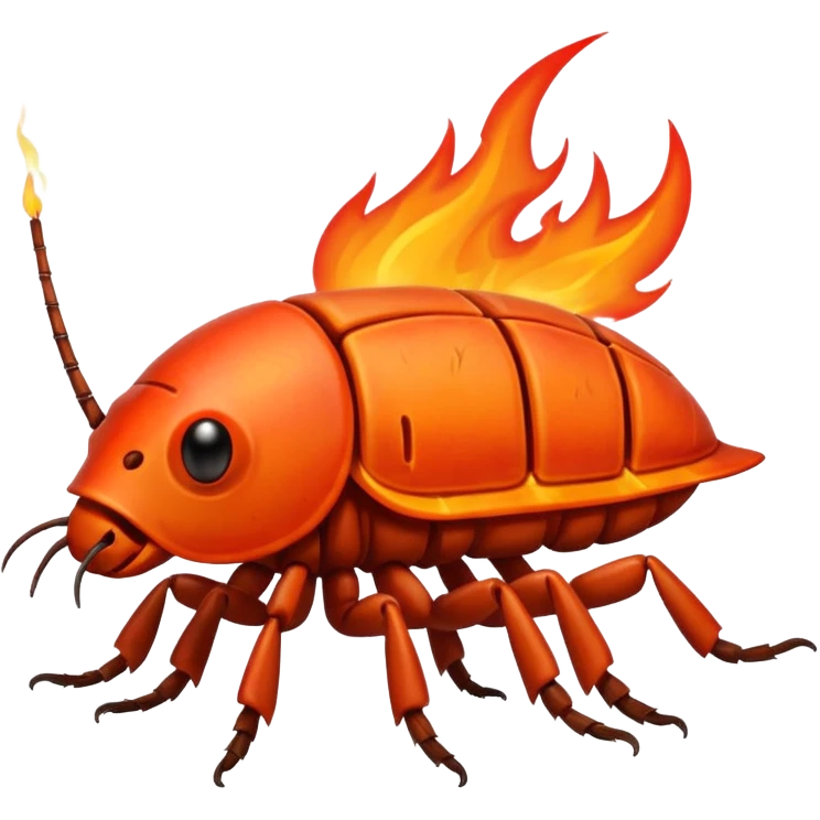 Roach on fire emoji