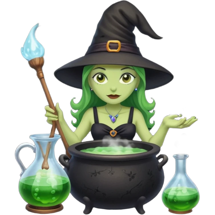 green witch cooking potion emoji
