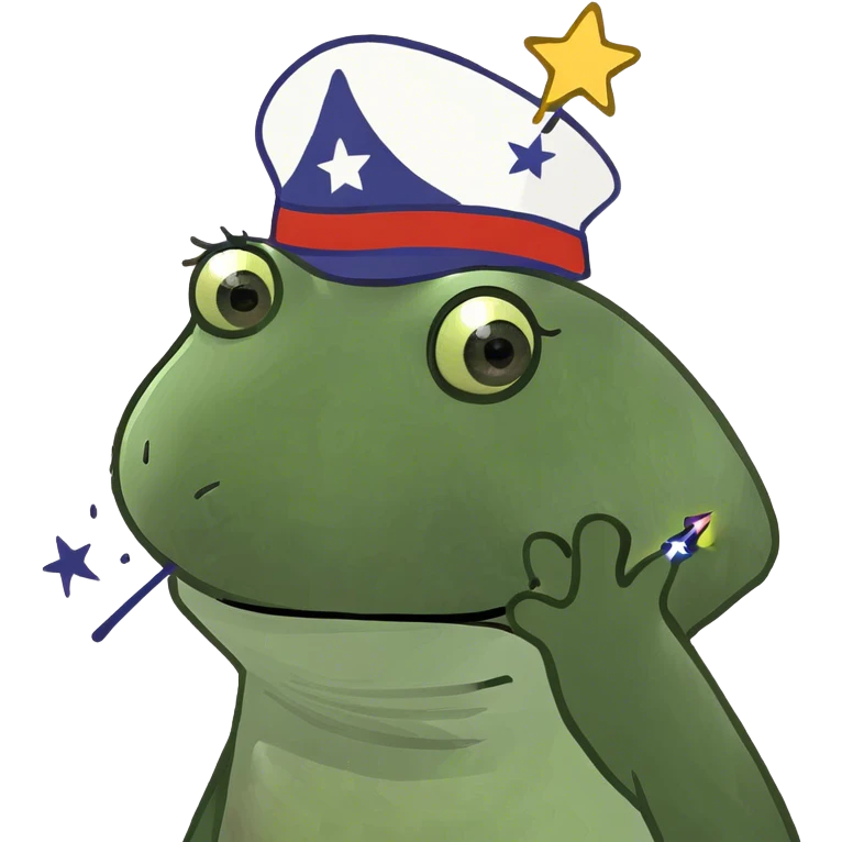 bufo with shooting stars out of eye sockets emoji