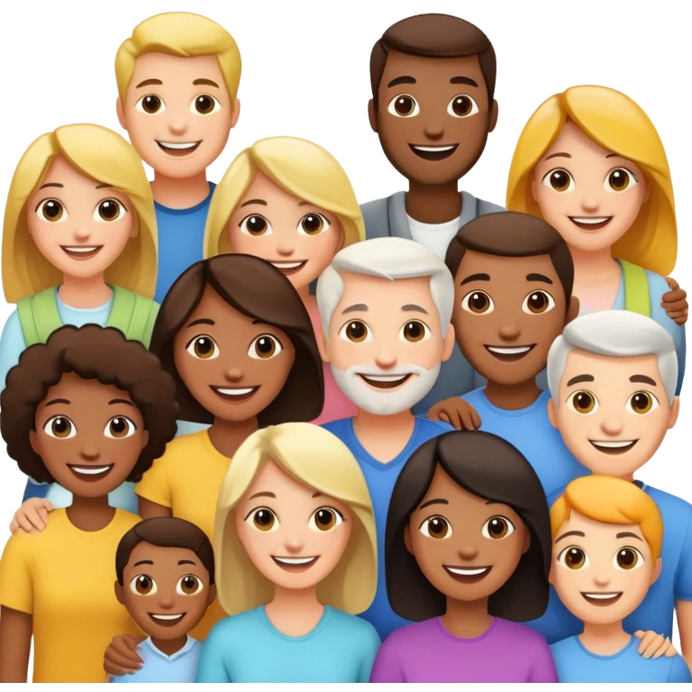 Facebook group with multiple people emoji
