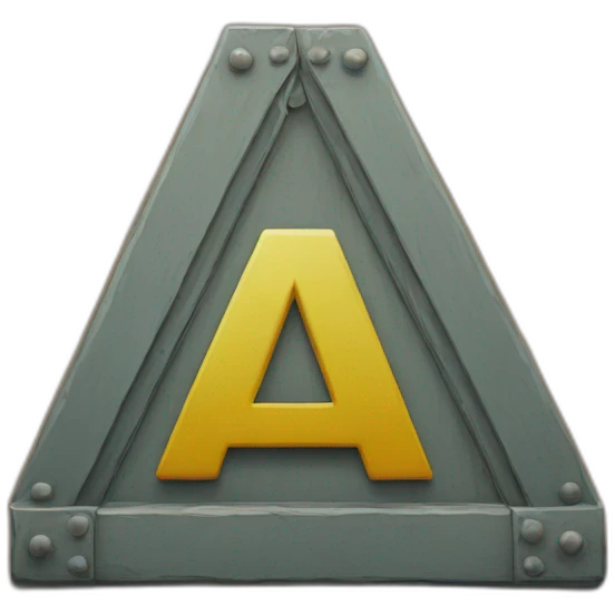 the letter A on a sign emoji