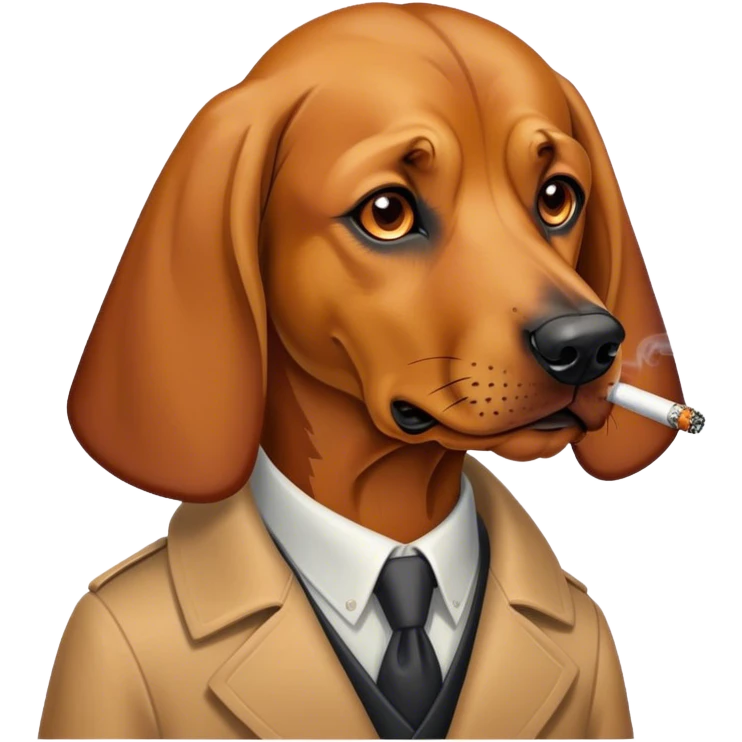 Blood hound smoking  emoji