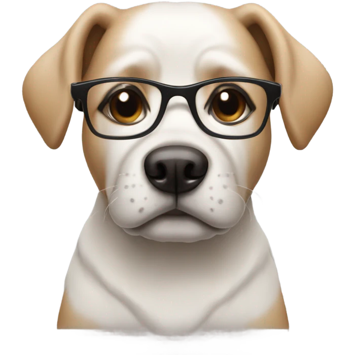 Dog with glasses emoji