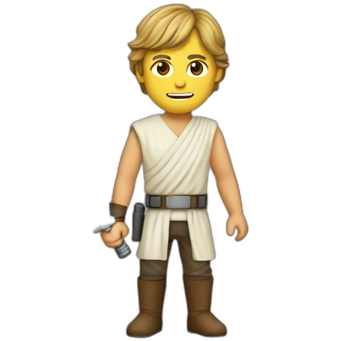 Luke skywalker avec sabre laser  emoji