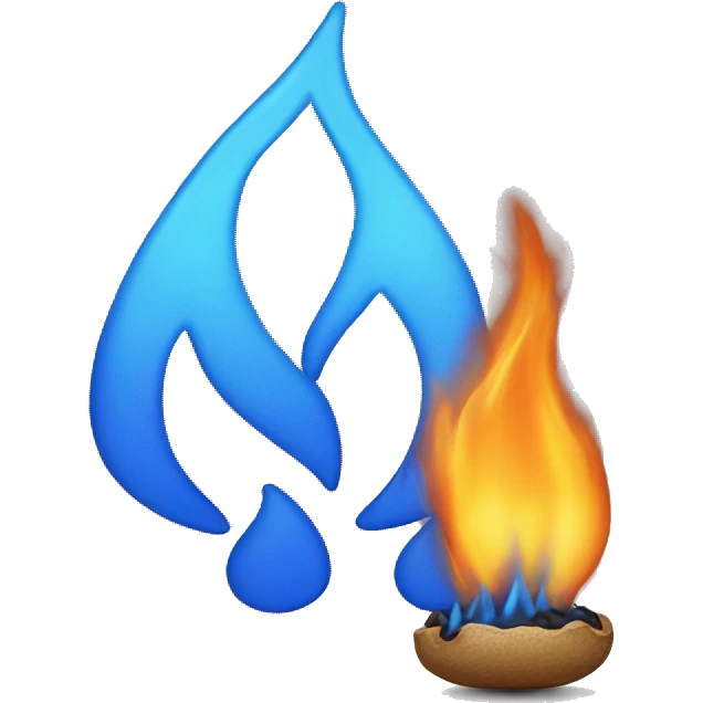 Blue flame emoji