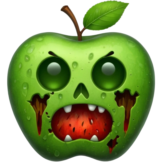 moldy apple emoji