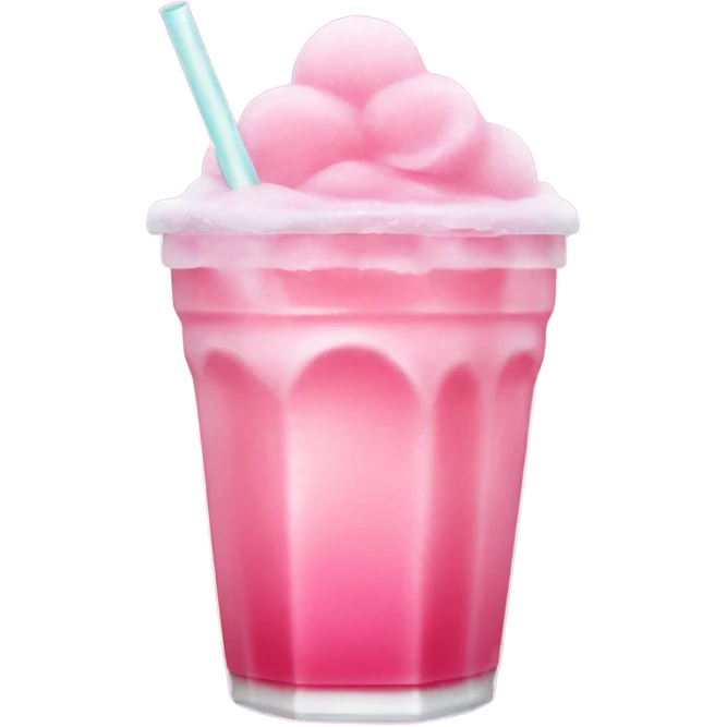 Pink iced drink emoji