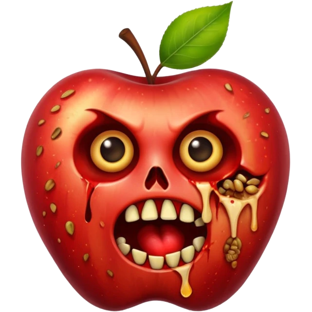 Zombie apple emoji