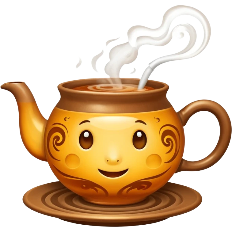 hot tea in a cup no face emoji