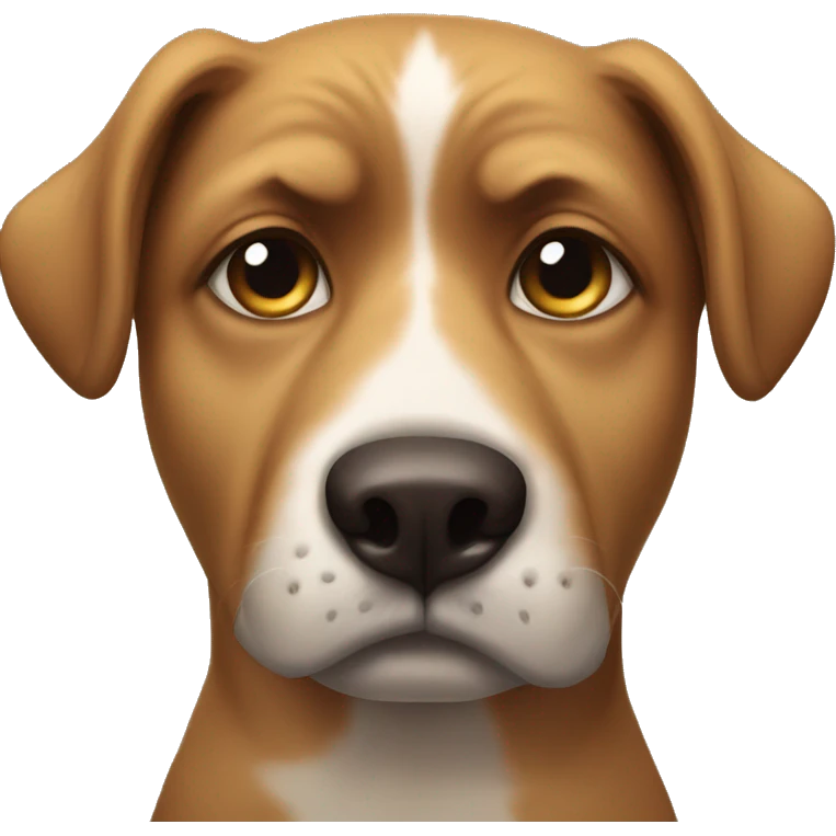 sad dog face to beg emoji