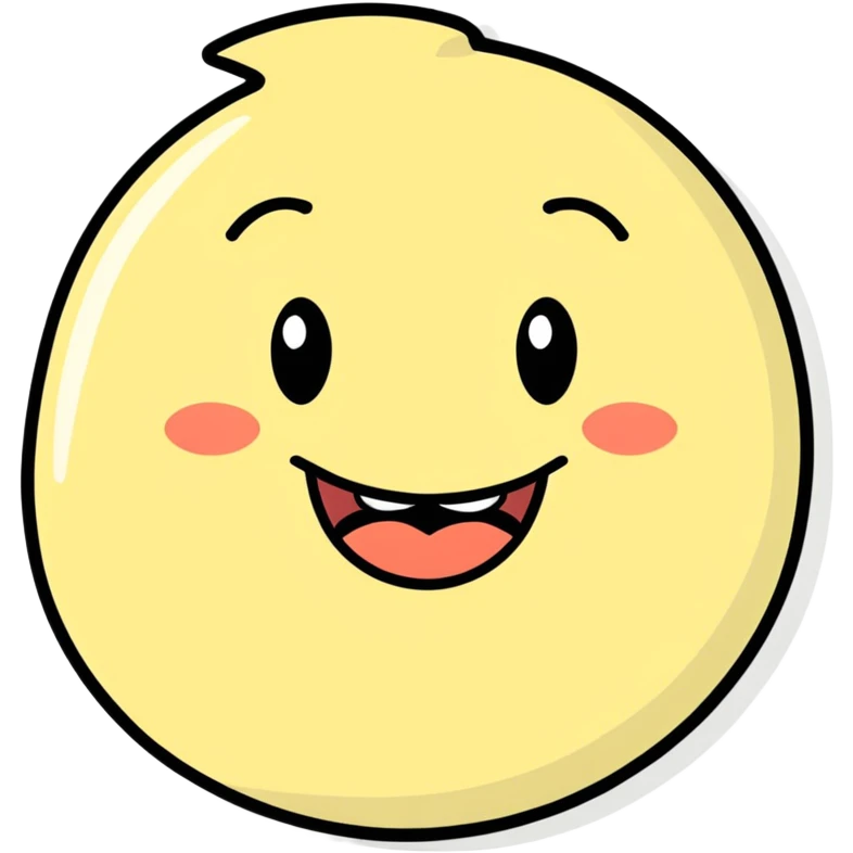 Happy face with a asshole for a mouth emoji