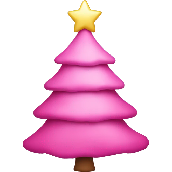 Pink Christmas tree emoji
