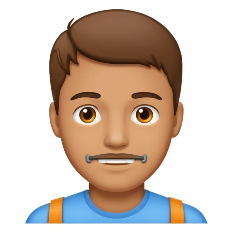 Un hombre con brackets medio morenito  emoji