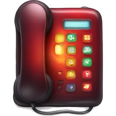 red glowing single phone emoji