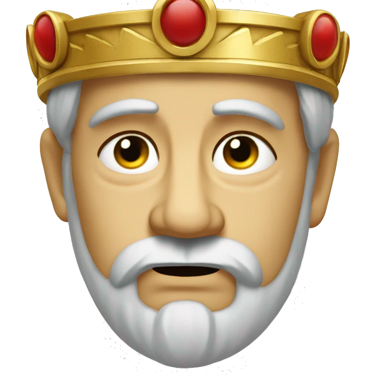 Sad Emperor: A Roman emperor wearing a laurel crown and toga, looking down with a tear rolling down his cheek, expressing sadness—perhaps over a political loss or defeat. emoji