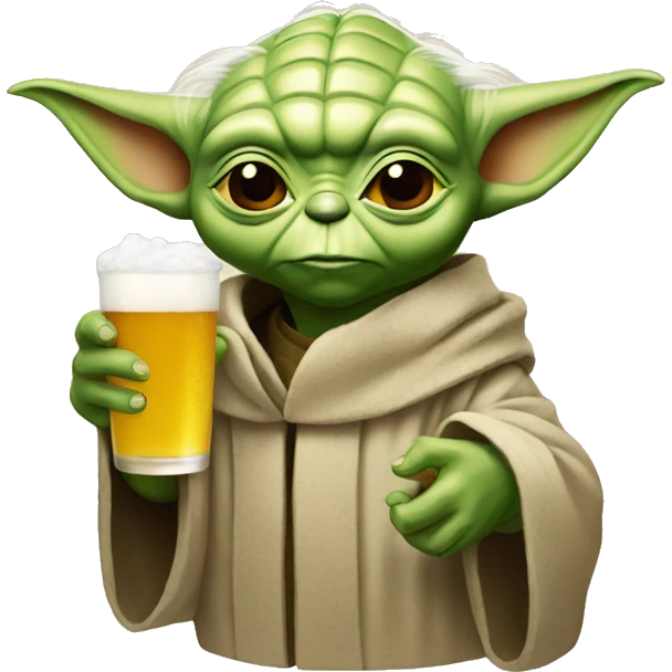 yoda drink beer emoji