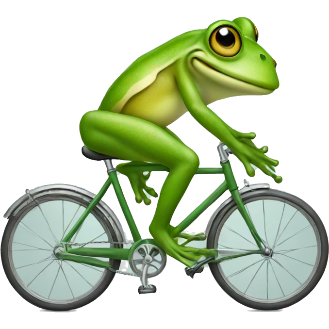 Frog on bicycle emoji