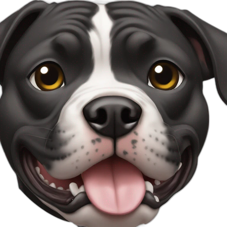 staffordshire bull terrier black emoji