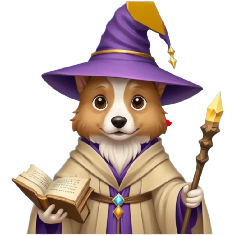 Dog wizard emoji