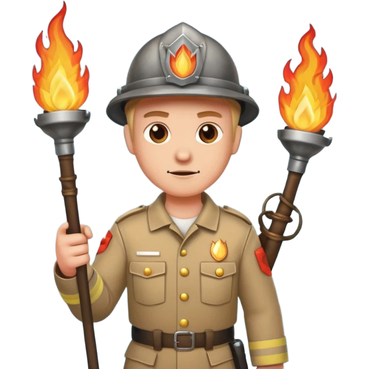 guard holding torches emoji