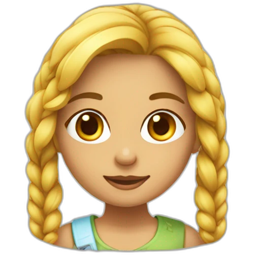 menina com cara de palhaço emoji