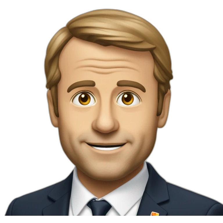 Macron buvant une bière emoji