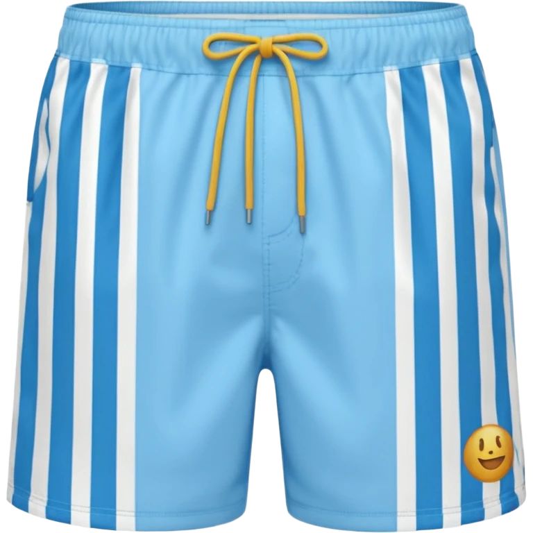 un short de bain pour homme rayé fine bleu clair verticale emoji