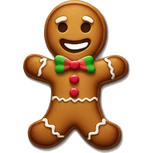 gingerbread man emoji